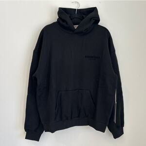 NWT Essentials Fear of God Hoodie Black on Black Logo Men’s Medium